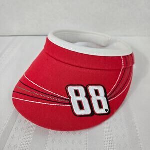 Nascar Dale Earnhardt Jr #88 Women's Red & White Cloth Hard Shell Sun Visor